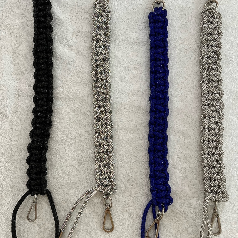Braided Crystal Rhinestone Purse Strap
